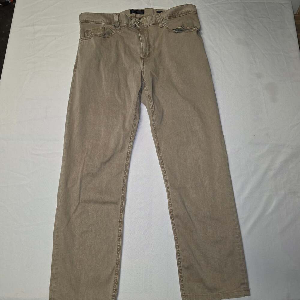 Alberto Pipe Tencel Denim Regular Fit Brown Pants Size 35x34